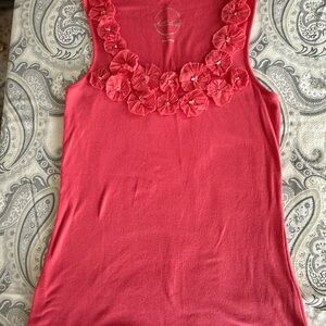 INC International Concepts Pink Embellished Sleeveless Tank Top